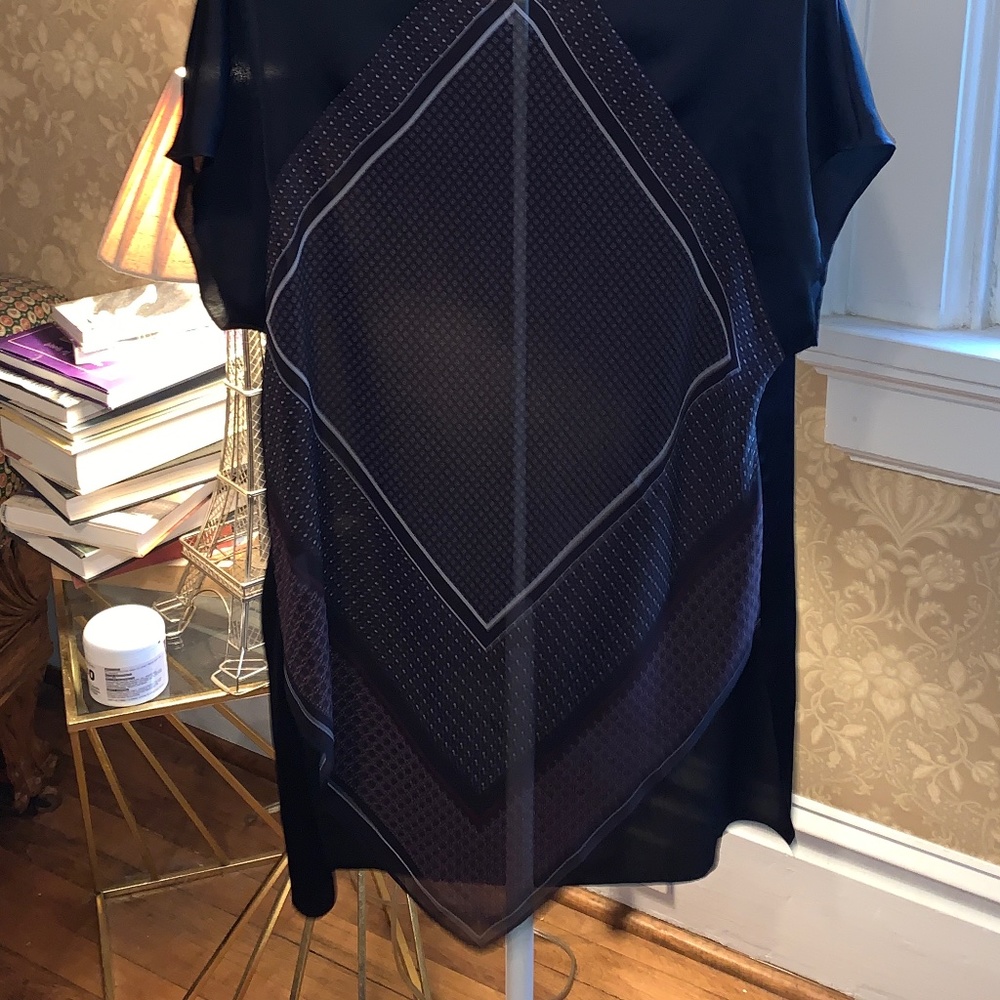 W by Woth scarf bottom sheer blouse. Never worn. Retail 130
